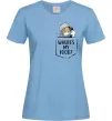 Женская футболка Tom Where is my food Голубой фото