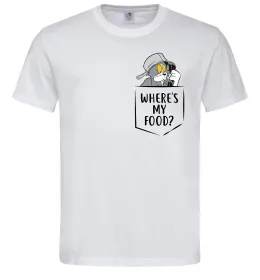 Мужская футболка Tom Where is my food Белый фото