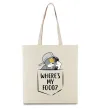 Эко-сумка Tom Where is my food Бежевый фото