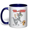 Чашка с цветной ручкой Tom and Jerry Глубокий темно-синий фото