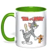 Чашка с цветной ручкой Tom and Jerry Лаймовый фото