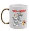 Чашка с цветной ручкой Tom and Jerry Золото фото