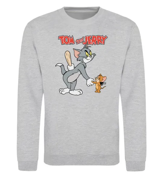 Свитшот Tom and Jerry Серый меланж фото