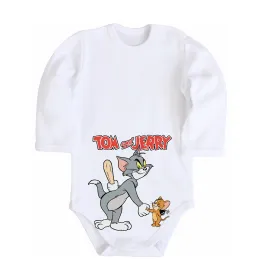 Детский боди Tom and Jerry Белый фото