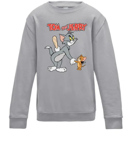 Детский Свитшот Tom and Jerry Серый меланж фото