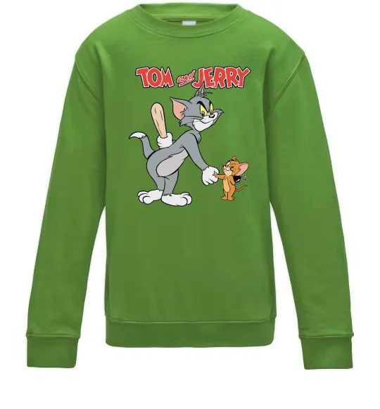 Детский Свитшот Tom and Jerry Лаймовый фото