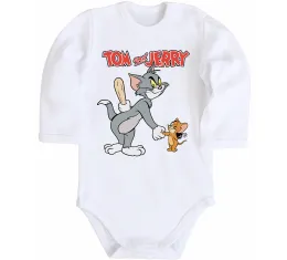 Детский боди Tom and Jerry Белый фото