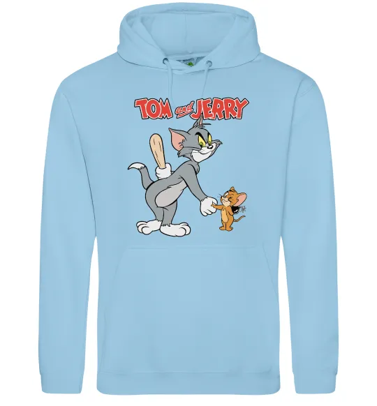 Мужская толстовка (худи) Tom and Jerry Голубой фото