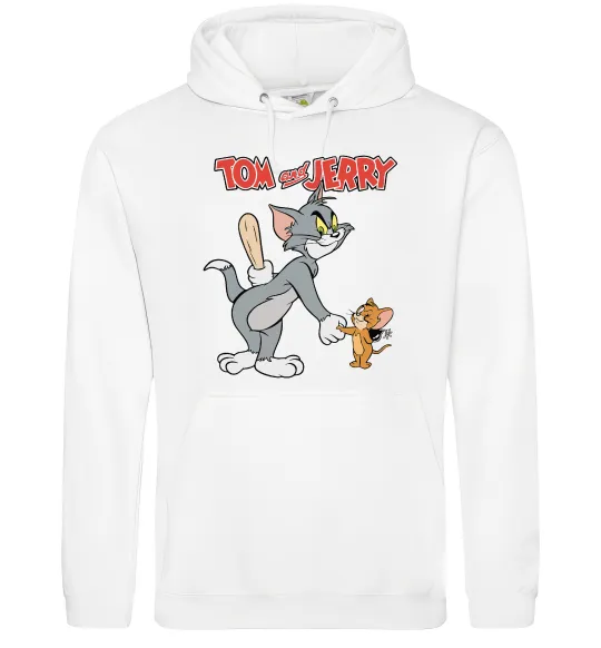 Женская толстовка (худи) Tom and Jerry Белый фото
