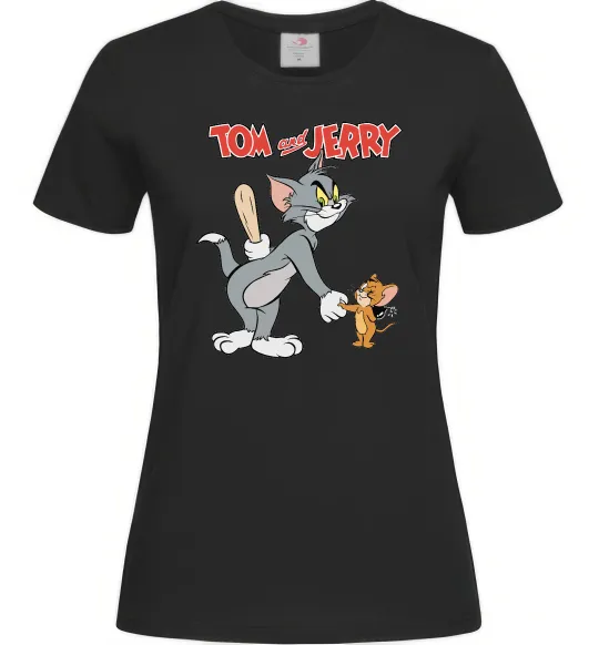 Женская футболка Tom and Jerry Черный фото