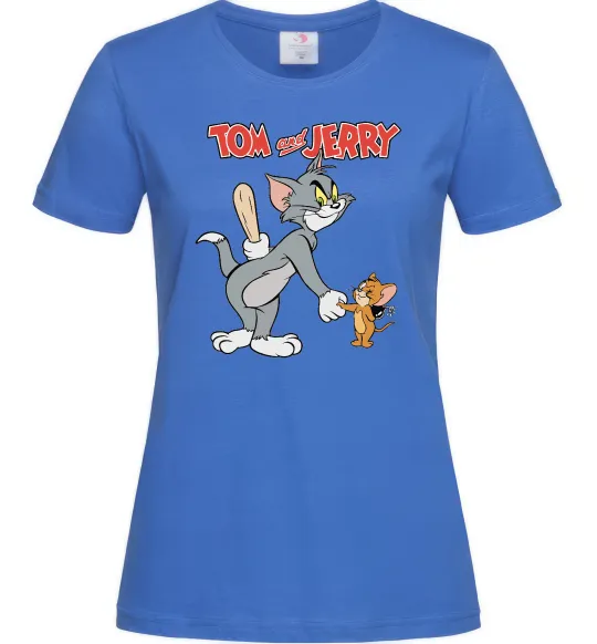 Женская футболка Tom and Jerry Ярко-синий фото