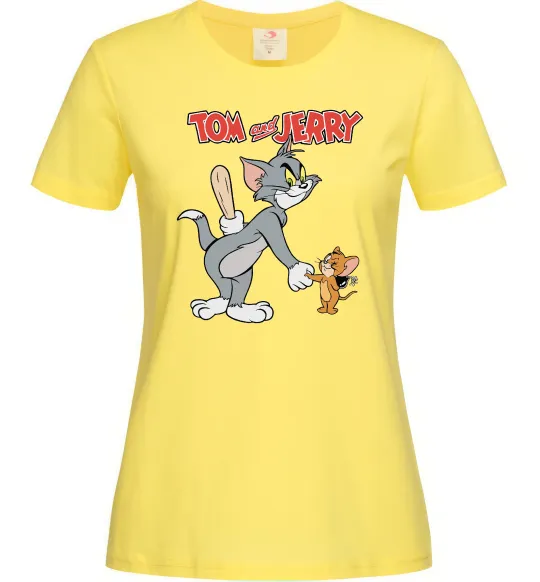 Женская футболка Tom and Jerry Лимонный фото