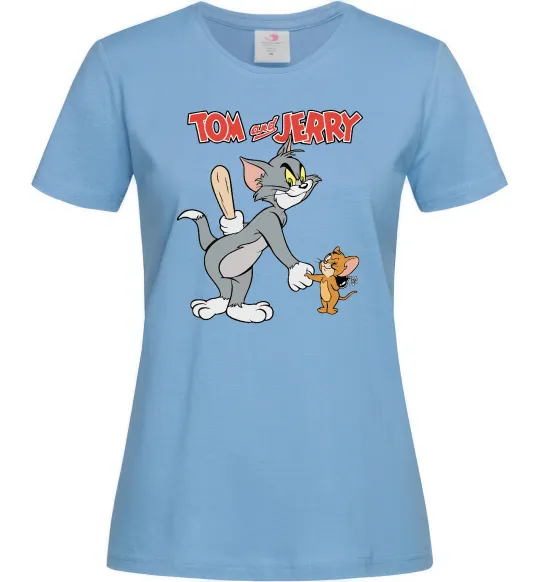 Женская футболка Tom and Jerry Голубой фото
