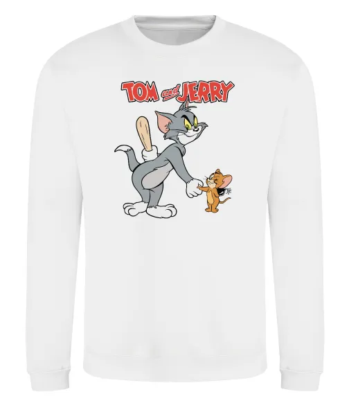 Свитшот Tom and Jerry Белый фото