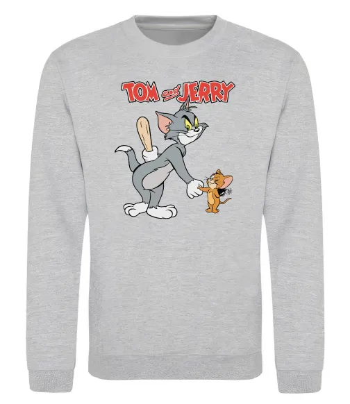 Свитшот Tom and Jerry Серый меланж фото