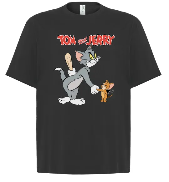 Футболка Оверсайз Tom and Jerry Черный фото