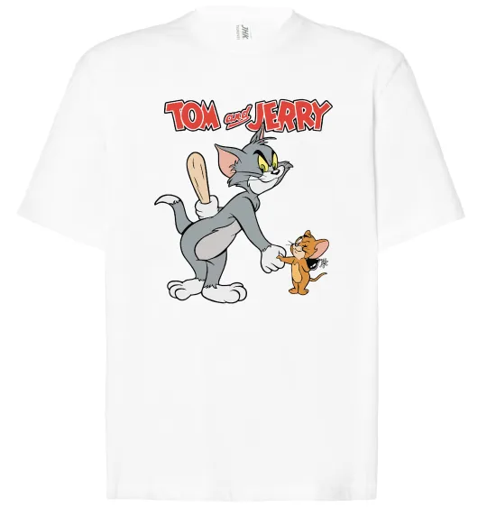 Футболка Оверсайз Tom and Jerry Белый фото