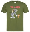 Мужская футболка Tom and Jerry Оливковый фото
