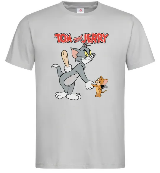 Мужская футболка Tom and Jerry Серый фото