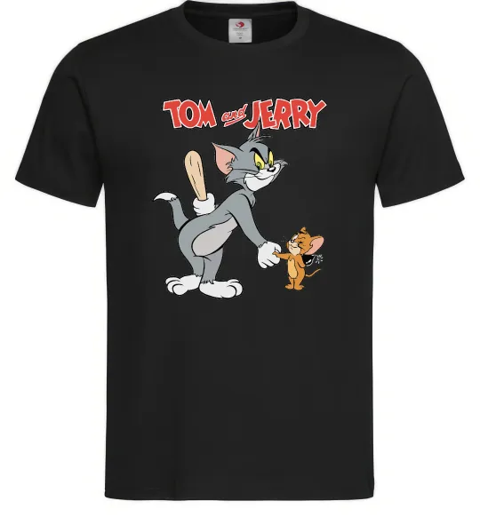 Мужская футболка Tom and Jerry Черный фото