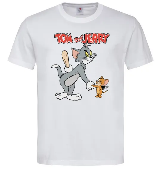 Мужская футболка Tom and Jerry Белый фото