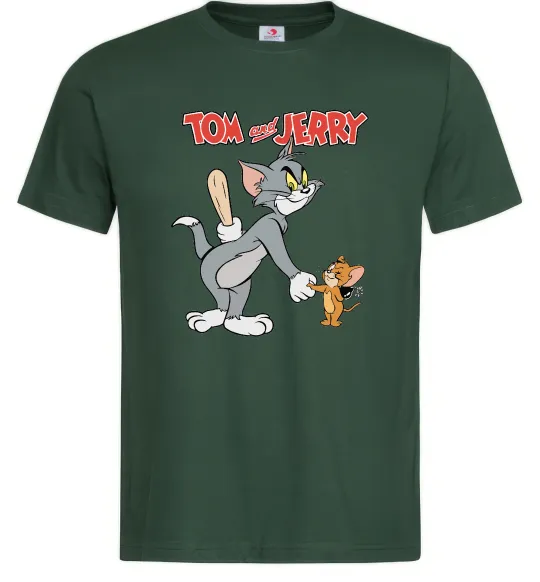 Мужская футболка Tom and Jerry Темно-зеленый фото
