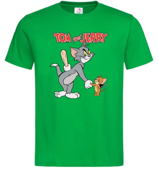 Мужская футболка Tom and Jerry Зеленый фото