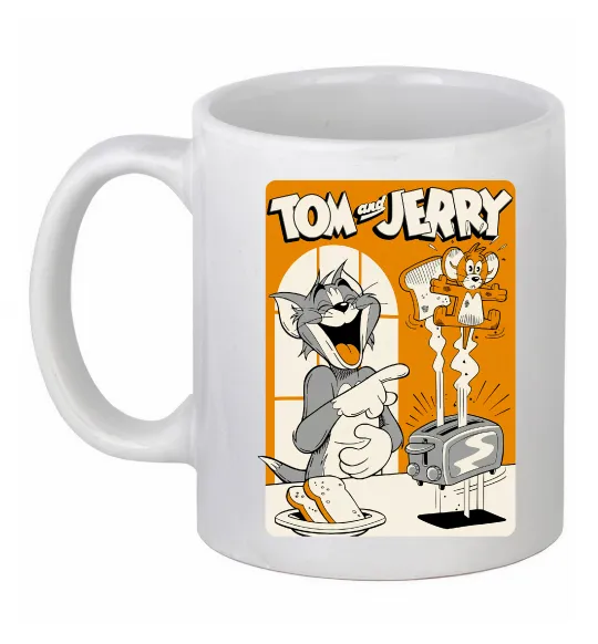 Чашка керамическая Том і Джеррі з тостером Белый фото