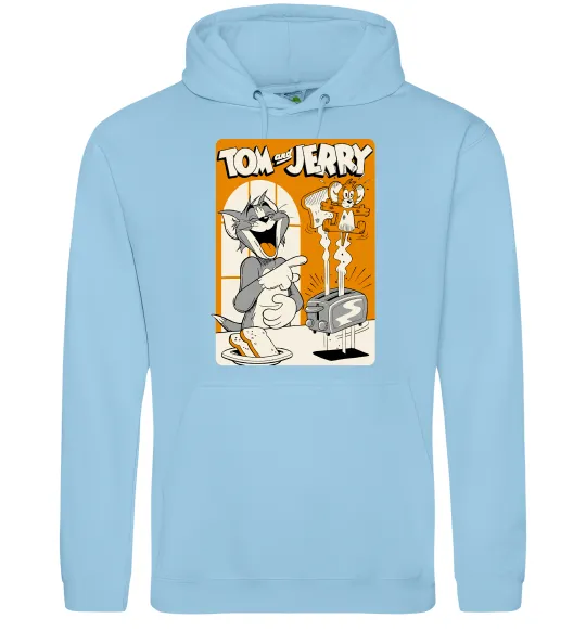 Женская толстовка (худи) Том і Джеррі з тостером Голубой фото