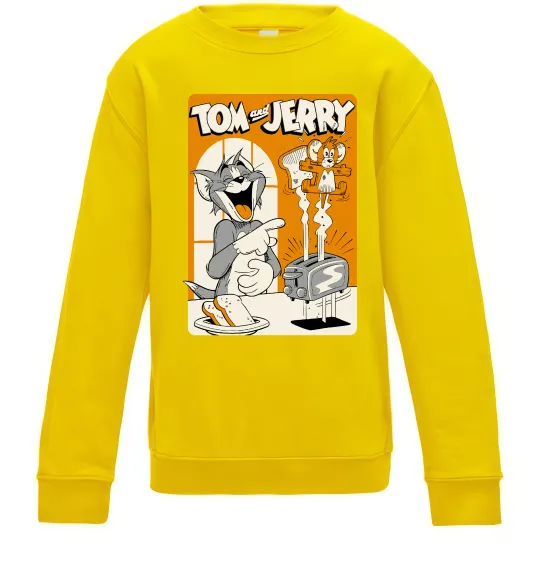 Детский Свитшот Том і Джеррі з тостером Солнечно желтый фото