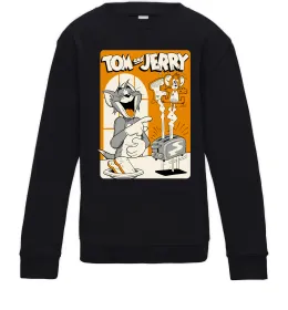 Детский Свитшот Том і Джеррі з тостером Черный фото