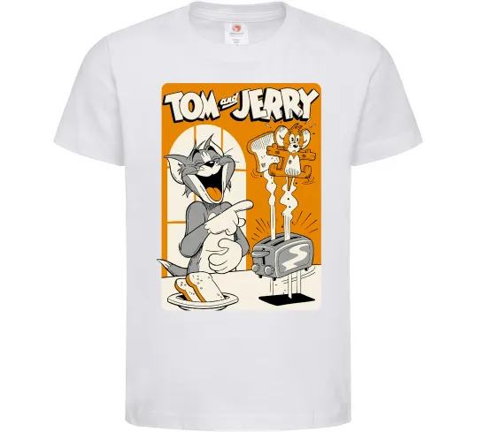 Детская футболка Том і Джеррі з тостером Белый фото