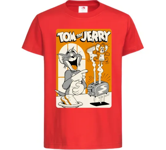 Детская футболка Том і Джеррі з тостером Красный фото