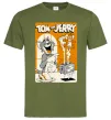 Мужская футболка Том і Джеррі з тостером Оливковый фото