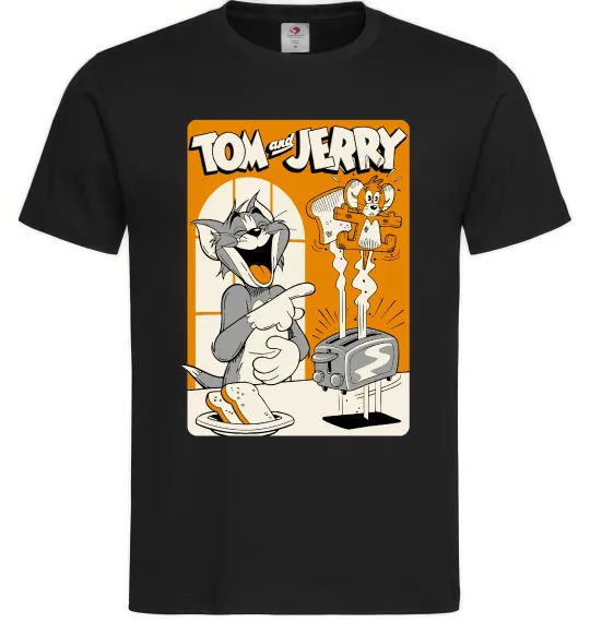 Мужская футболка Том і Джеррі з тостером Черный фото