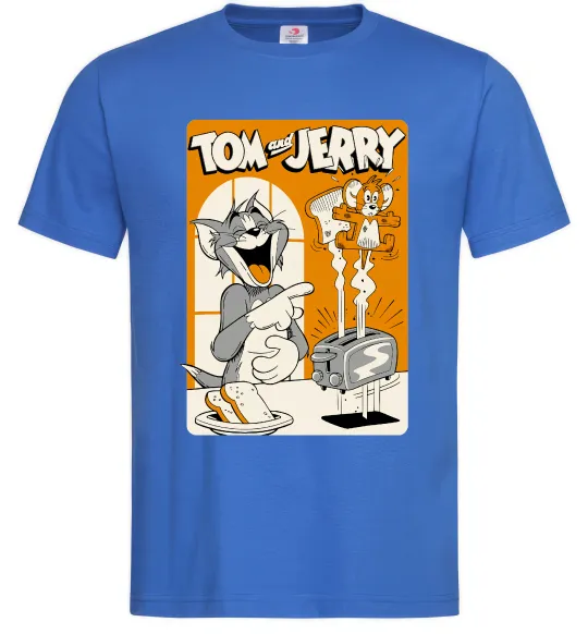 Мужская футболка Том і Джеррі з тостером Ярко-синий фото