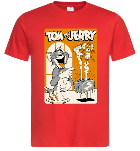 Мужская футболка Том і Джеррі з тостером Красный фото