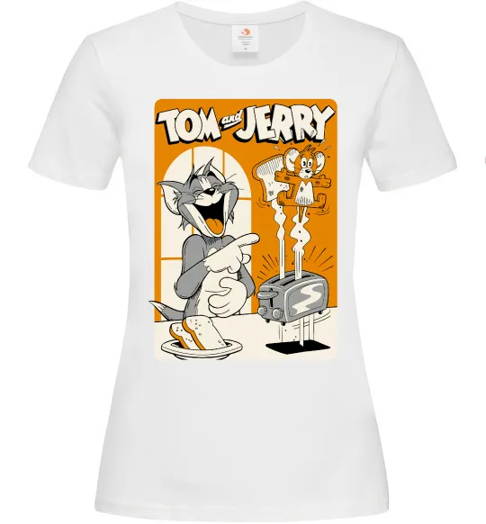 Женская футболка Том і Джеррі з тостером Белый фото