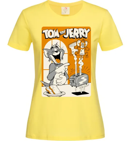 Женская футболка Том і Джеррі з тостером Лимонный фото