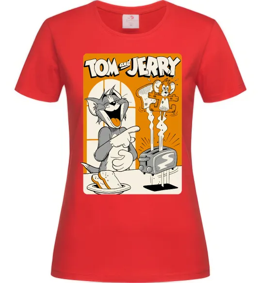 Женская футболка Том і Джеррі з тостером Красный фото