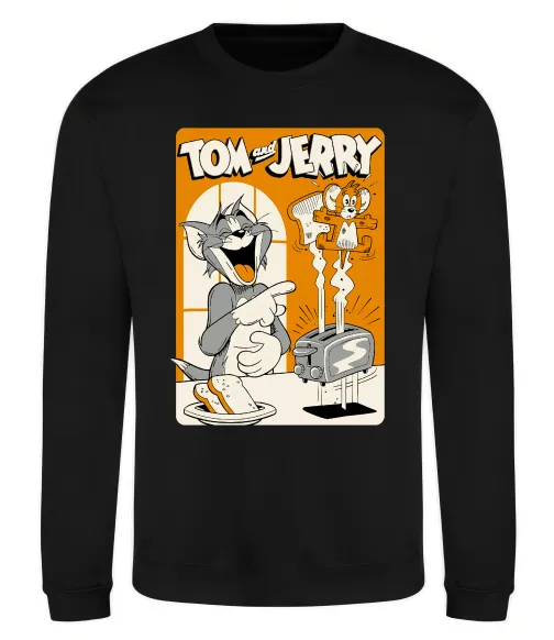 Свитшот Том і Джеррі з тостером Черный фото