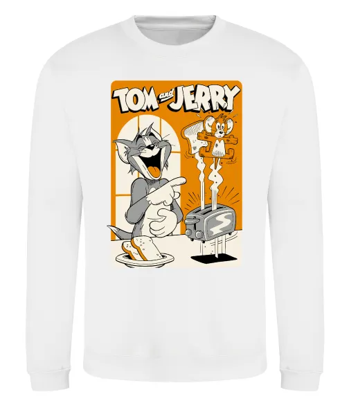 Свитшот Том і Джеррі з тостером Белый фото