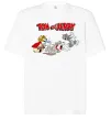 Футболка Оверсайз Том і Джеррі та пес Белый фото