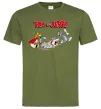 Мужская футболка Том і Джеррі та пес Оливковый фото