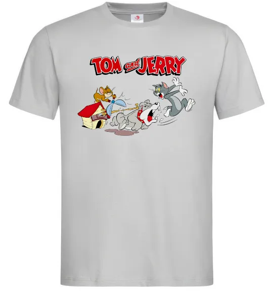 Мужская футболка Том і Джеррі та пес Серый фото