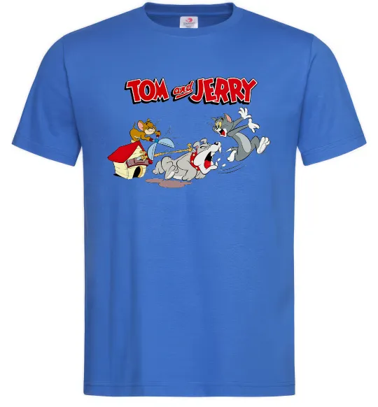 Мужская футболка Том і Джеррі та пес Ярко-синий фото