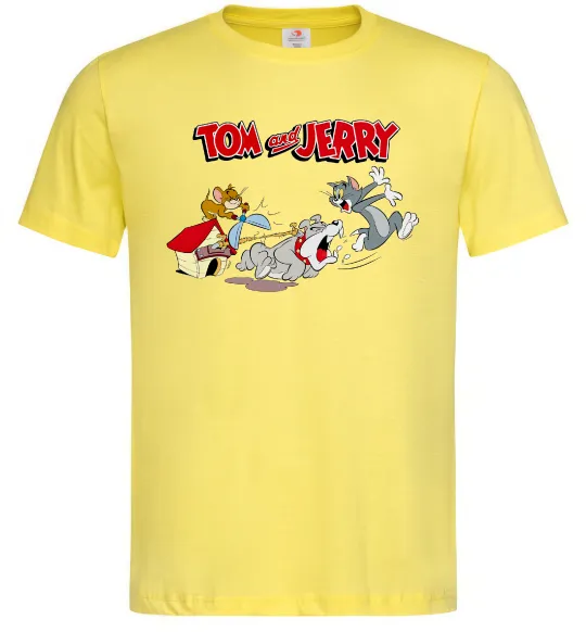 Мужская футболка Том і Джеррі та пес Лимонный фото