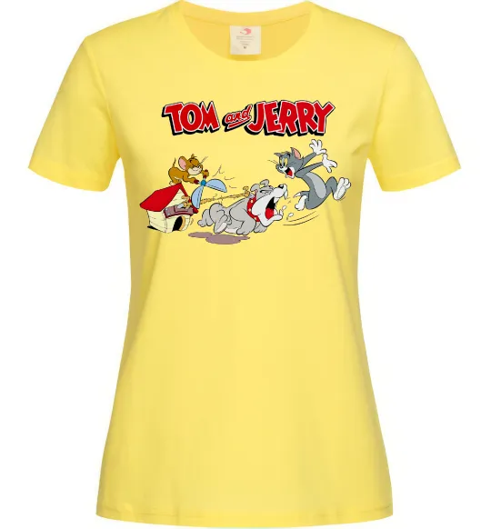 Женская футболка Том і Джеррі та пес Лимонный фото