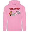Женская толстовка (худи) Том і Джеррі та пес Розовый фото