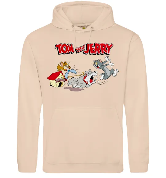 Женская толстовка (худи) Том і Джеррі та пес Песочный фото